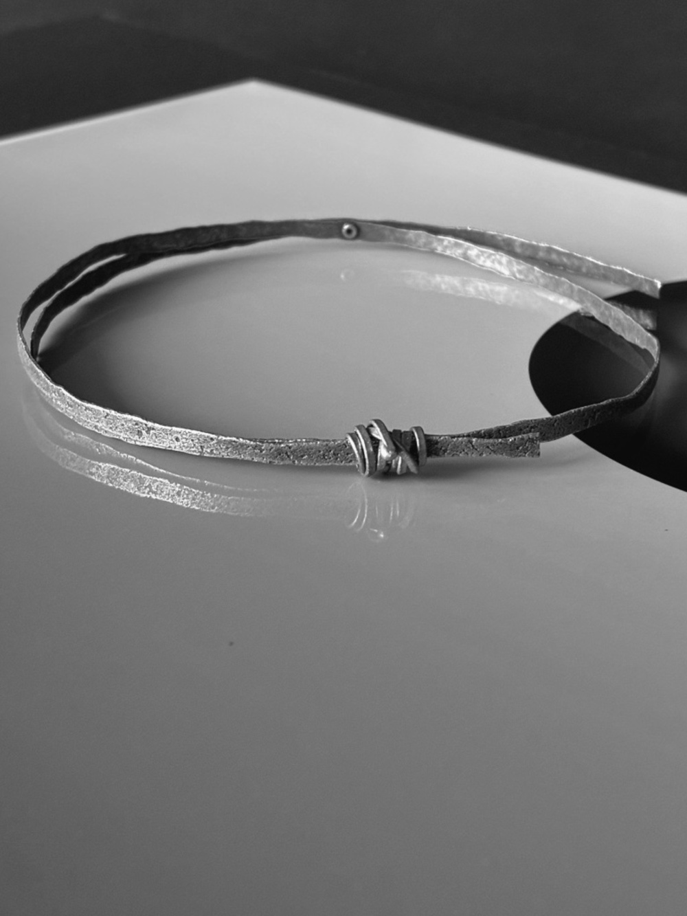Bracelet | Rustic Bracelet | Silver-Tone Open Cuff Bracelet | Boho | Minimalist